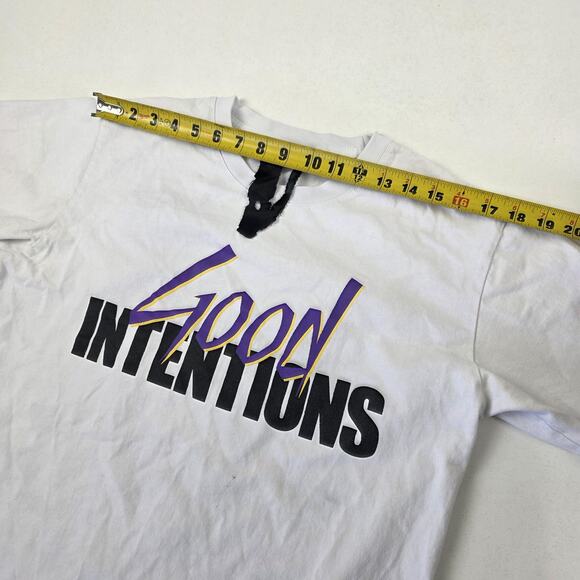 VLONE Good Intentions Shirt Mens‎ XL White NAV Album Doves Graphic Made USA - Picture 6 of 13